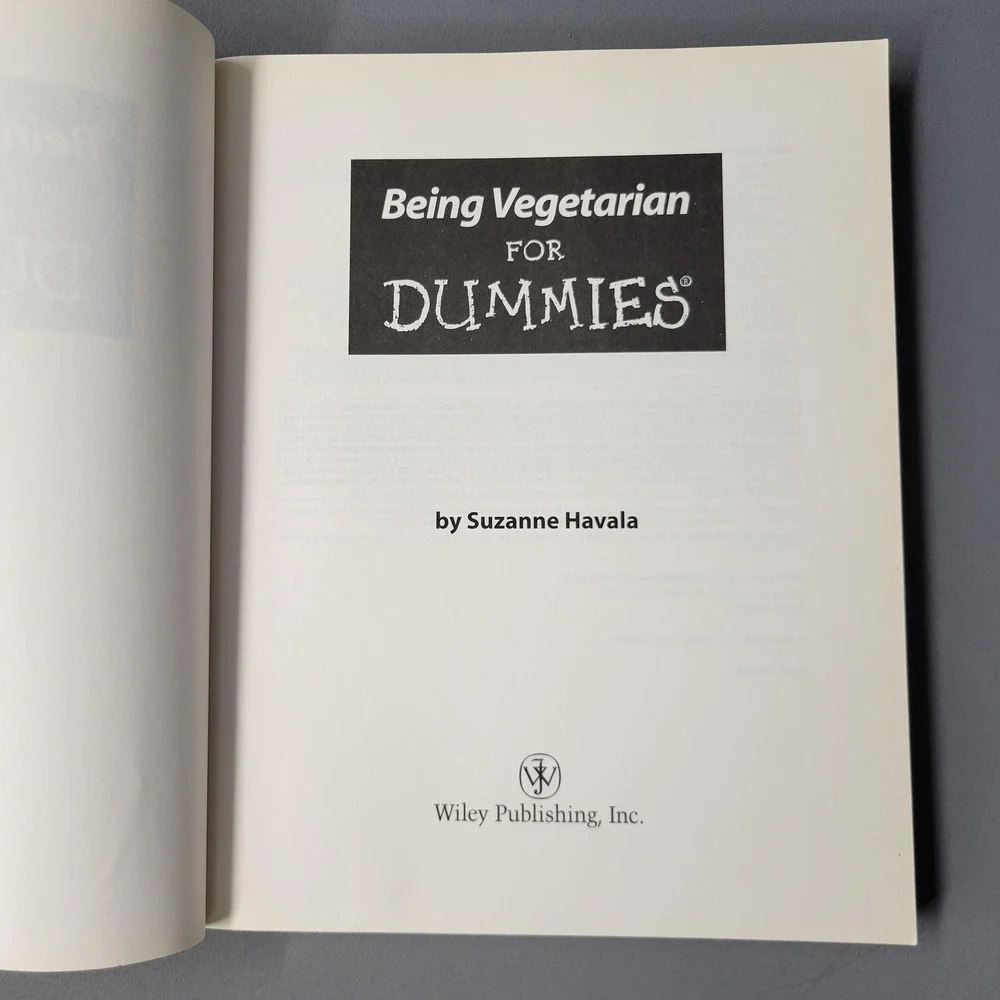 Being Vegetarian For Dummies Book Suzanne Havala Paperback Diet Nutrition Guide